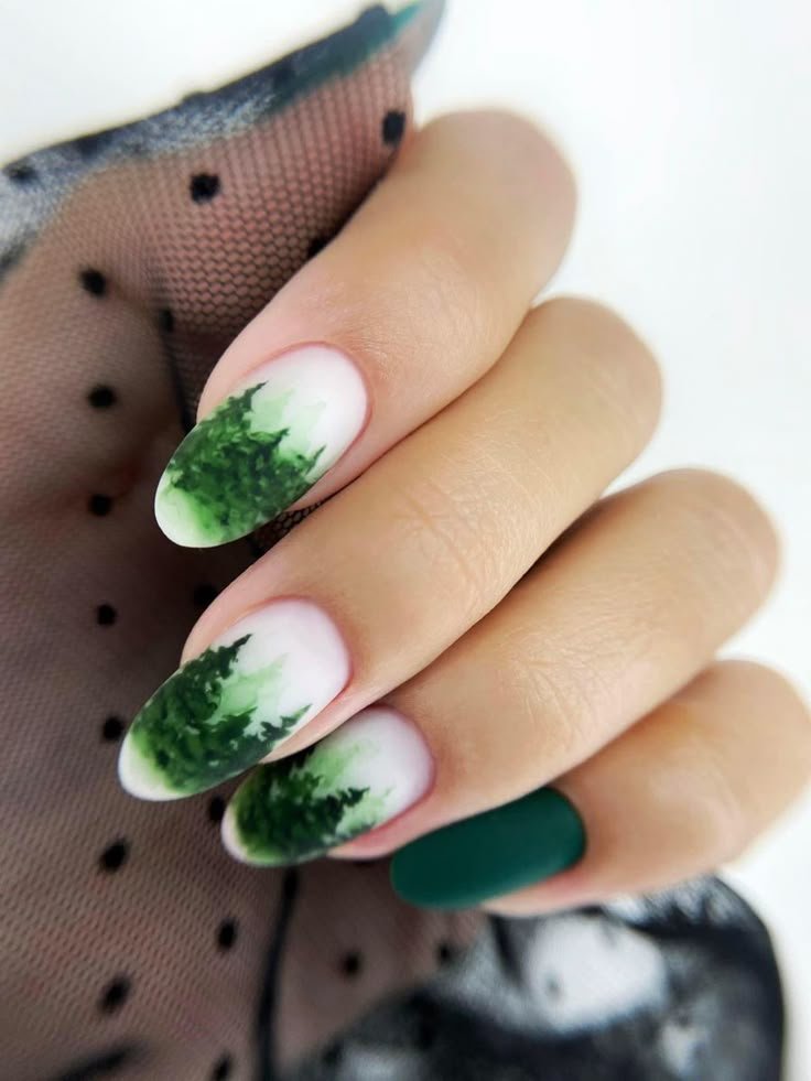 Abstract landscape nails with horizon lines by nailbeautyguide