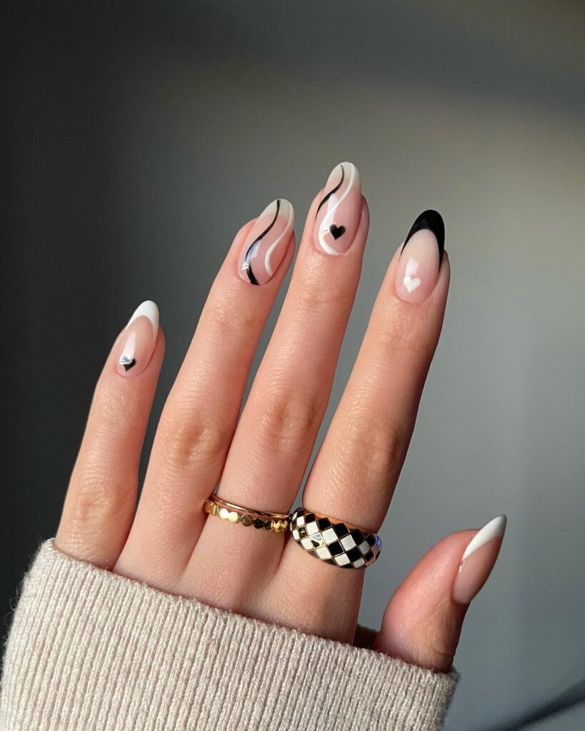Black and white geometric knit-inspired design by heluviee
