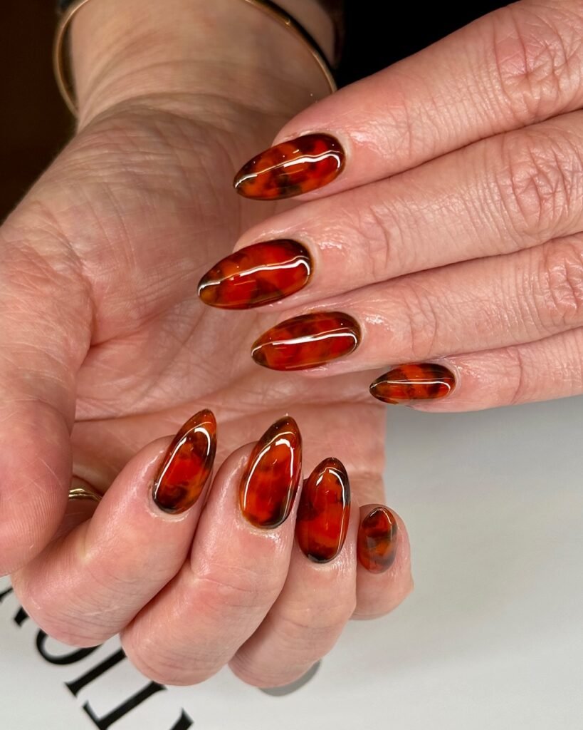 Brown tortoise shell combined with cow print patterns by naillington