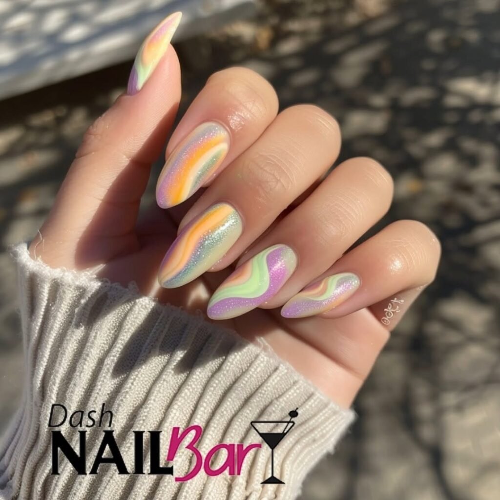 Crystal clear chrome with subtle rainbow reflection by dashnailbarkaty