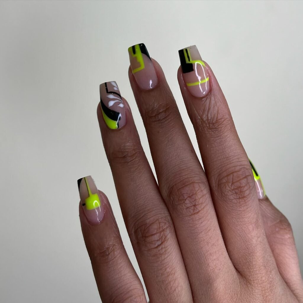 Neon colors arranged in bold geometric patterns by dswapan181