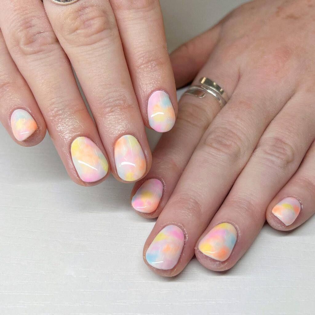 Pastel colors blended like watercolor painting by madnails.ut