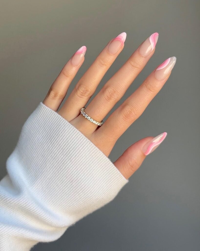  Soft rose with gentle sparkle throughout