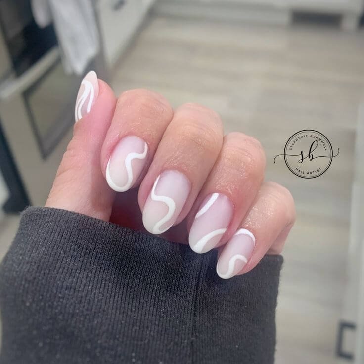 White Negative Space Nails by nailbeautyguide