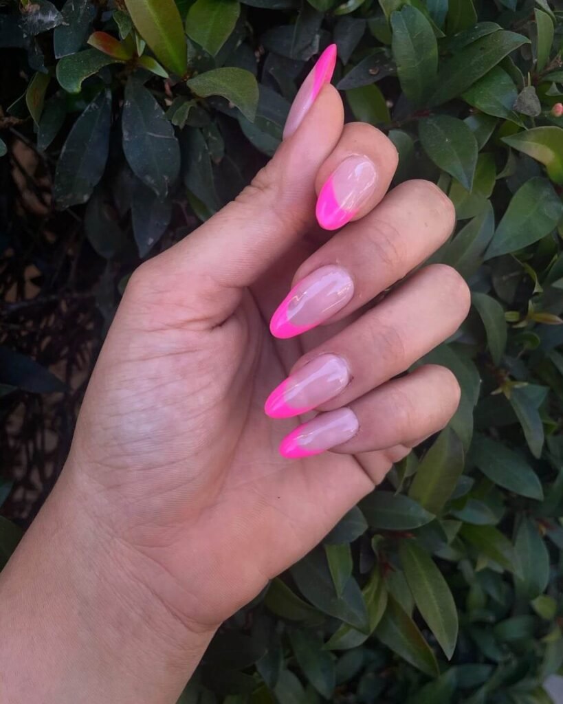 French tip nails paired with delicate rings by milatinaofficial
