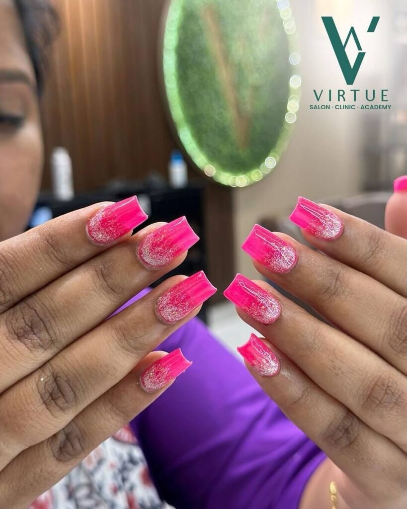 Glittery nails holding a sparkling clutch by virtue_ambattur
