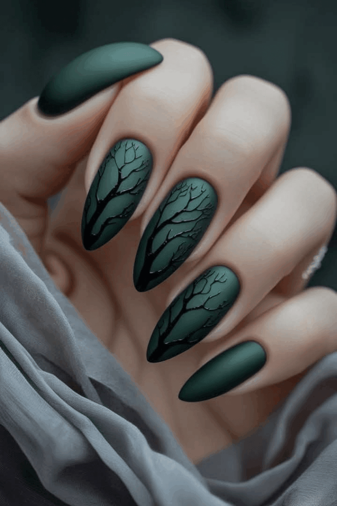 Haunted forest twilight nails by nailbeautyguide