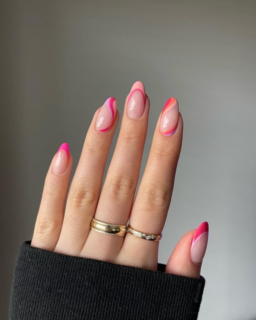 Seasonal French tips styled with holiday props by heluviee