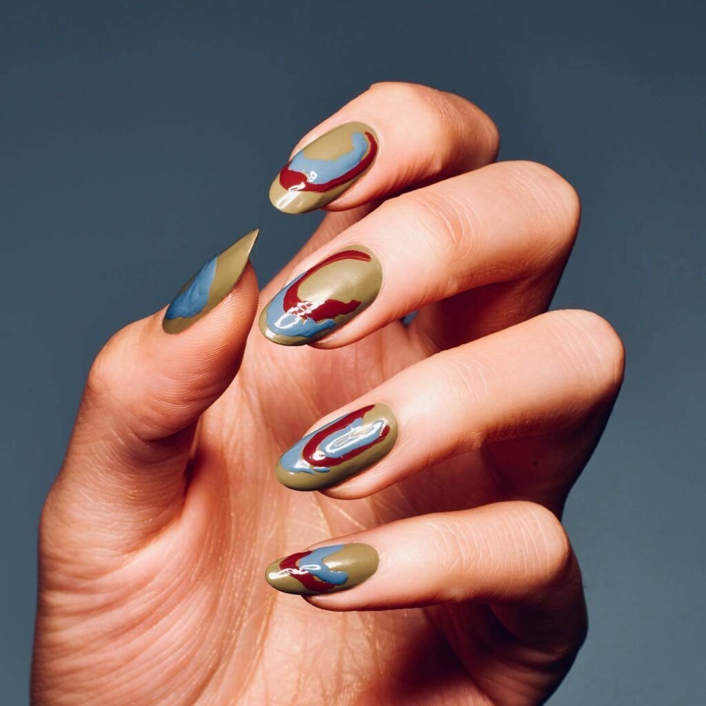Terracotta clay-toned gel nails by jinsoonchoi
