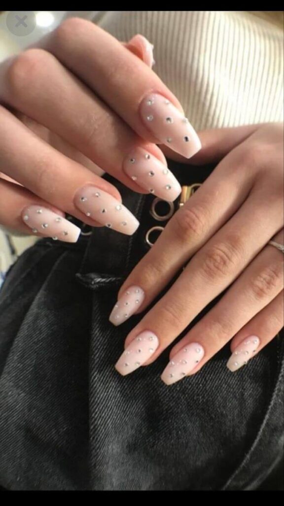 Turn heads with rhinestone ballerina nails by nailbeautyguide