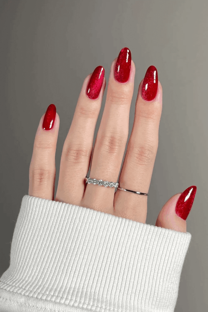 Luxurious Red Velvet Finish Nails December Trend 2025 by heajiheaji