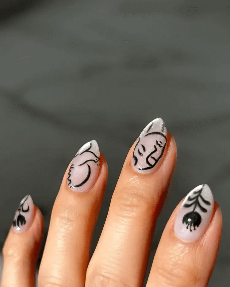 Fingertips with Minimalist Abstract Art Designs by thehangedit