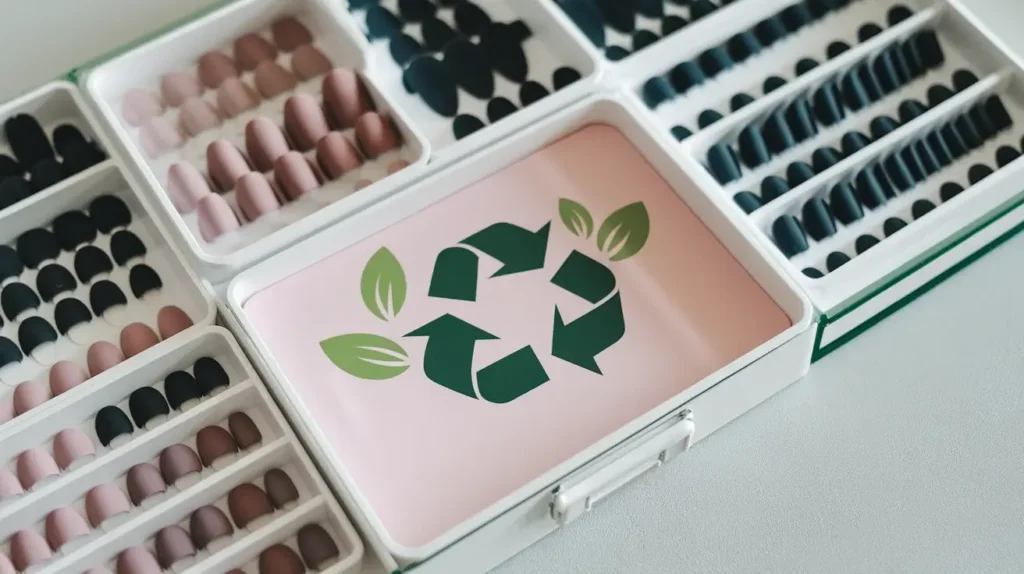 Image illustrating a set of thick, reusable or custom-made nail tips designed for multiple uses. by nailbeautyguide