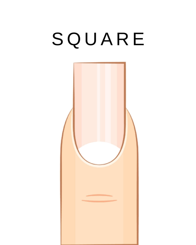 Long, straight square nails on narrow beds. by nailbeautyguide