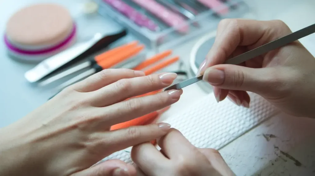 Picture of no-well nail tips, illustrating their flat base designed for custom shaping and advanced application. by nailbeautyguide