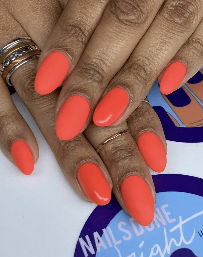 Short acrylics in a matte, subdued red finish. by nailsdonewright
