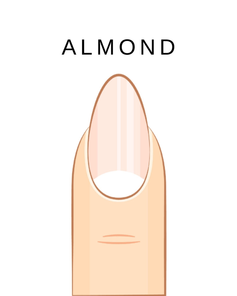 Slimming almond nails with a rounded peak. by nailbeautyguide