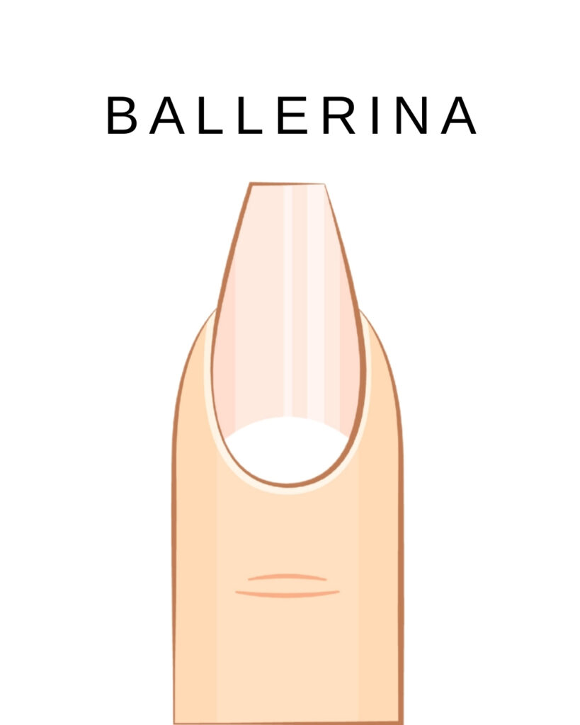 Tapered nails with a straight, squared tip. by nailbeautyguide