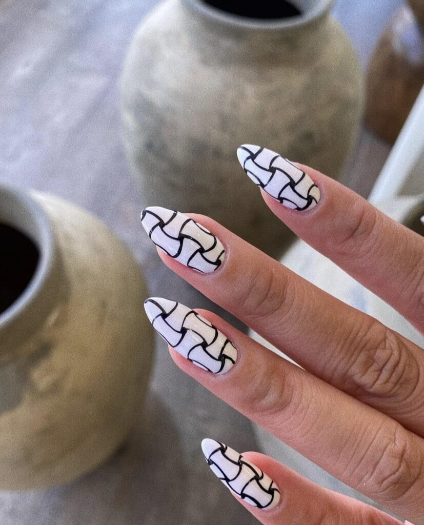 Black and white knitting pattern, perfect for the modern girl who wants to add texture to their style. by houseoforangebali