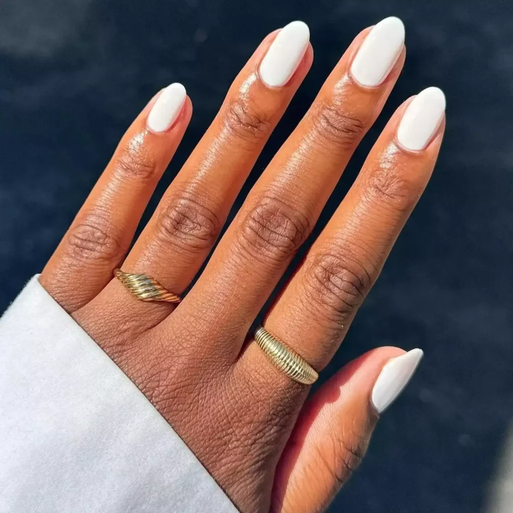 White Nails With Design by lolo.nailedit