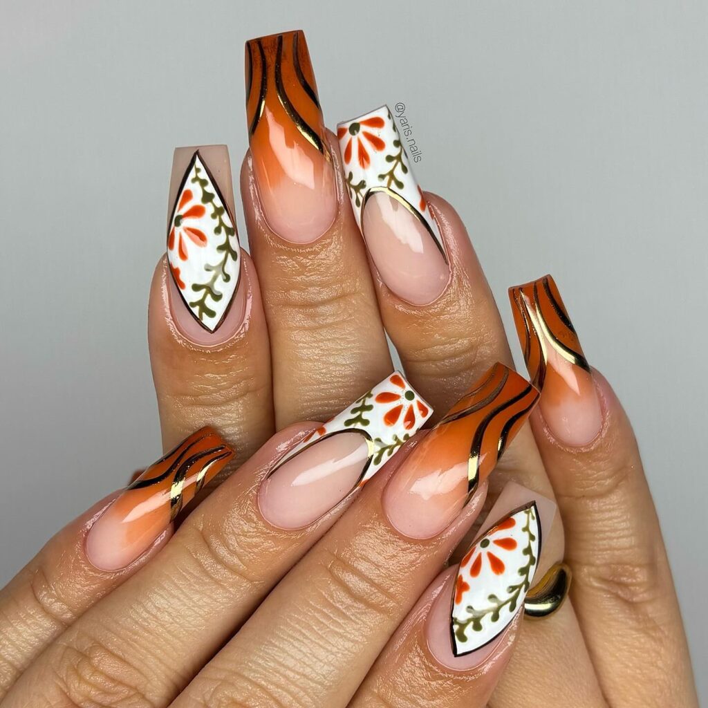 Photo of dramatic, long coffin (ballerina) shaped nails, featuring tapered sides and a squared-off tip. by yaris.nails