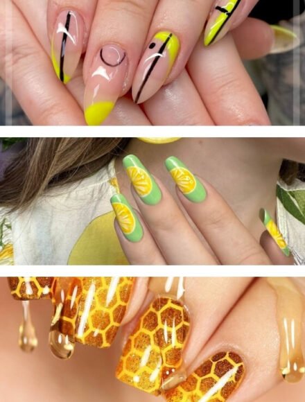 20 Stunning Yellow Abstract Nail Designs That Will Brighten Your Manicure Game