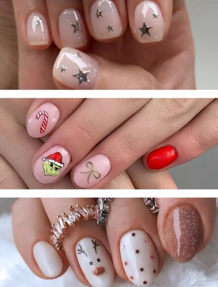 30 Festive Short Christmas Nails Design for Your Holiday Glam